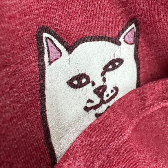 RIPNDIP Nerm in Single Breast Pocket Tee Sz Medium in Brick Red USA Made 19 x 26 - Picture 2 of 8